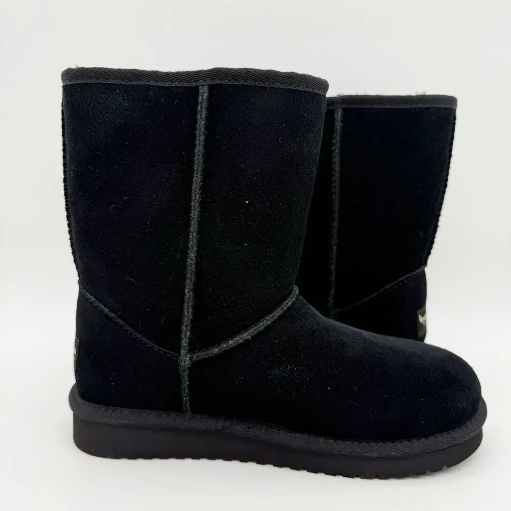 Koolaburra by UGG Womens Victoria Short Winter Boots US 5 EU 36 Black Suede NIB